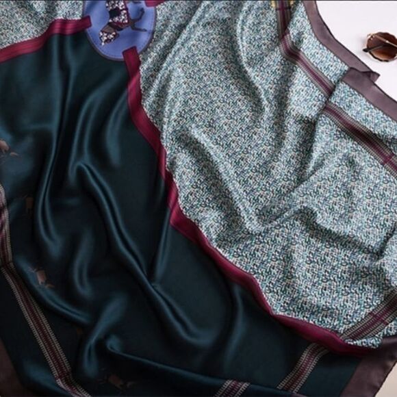 Women Satin Silk Long Scarf/Shawl Body Wrap - Picture 7 of 8